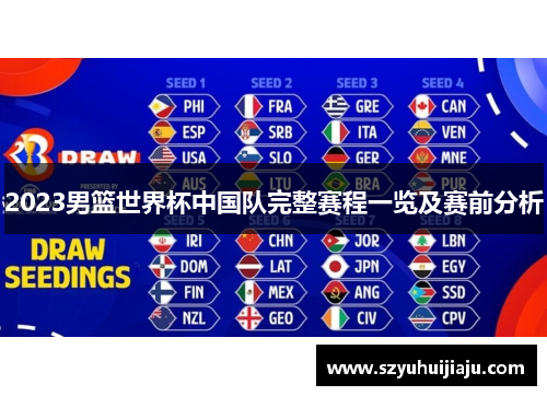 2023男篮世界杯中国队完整赛程一览及赛前分析